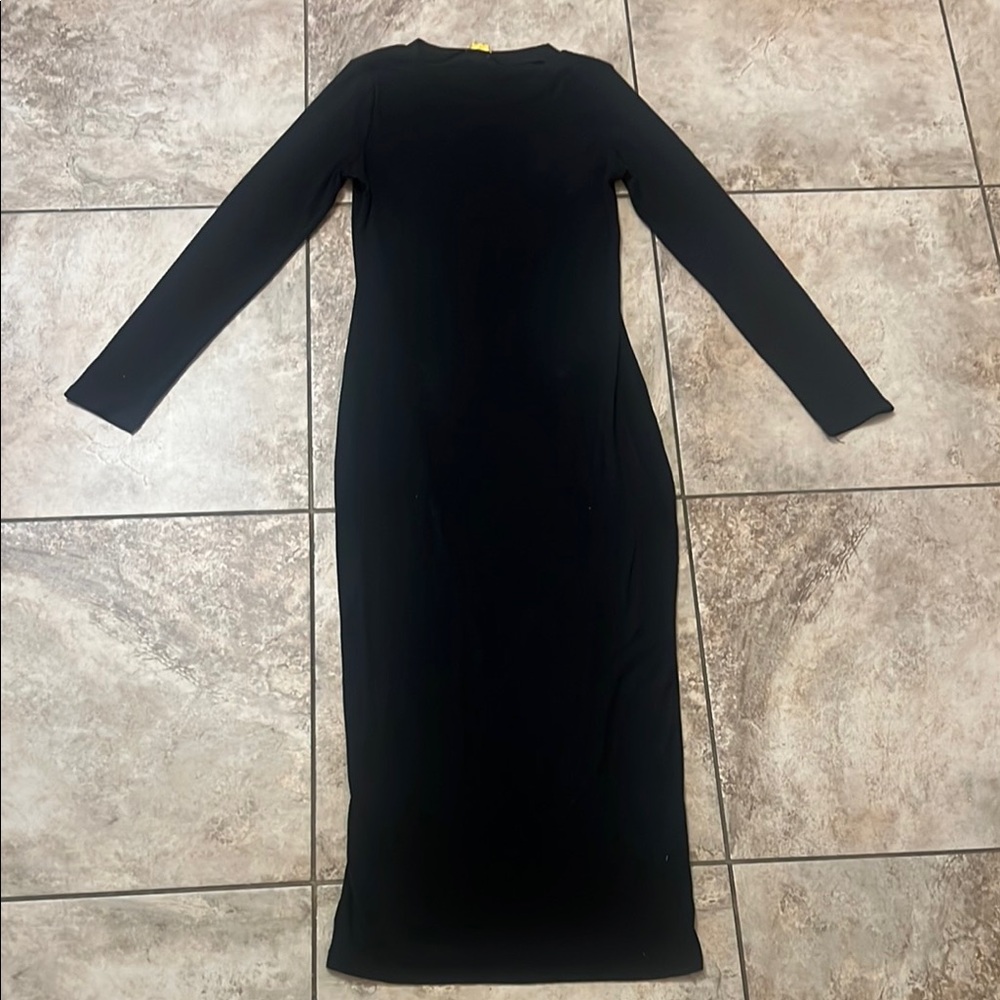 Elegant Black Long Sleeve Dress